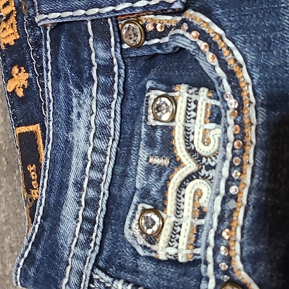 ROCK REVIVAL ENA EMBROIDERED RHINESTONES BOOT-CUT DENIM JEAN - Picture 13 of 16